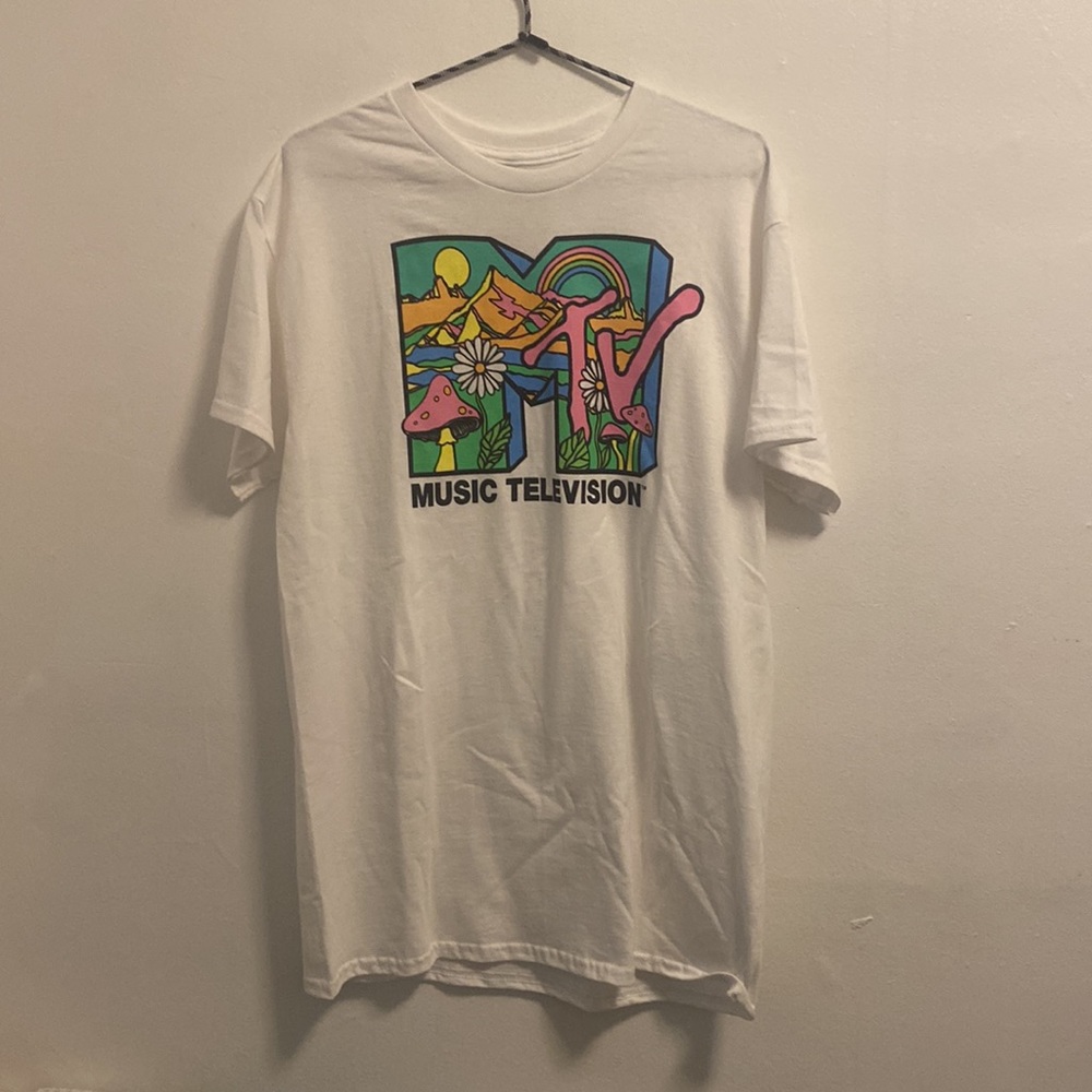 White MTV Mens T-shirt